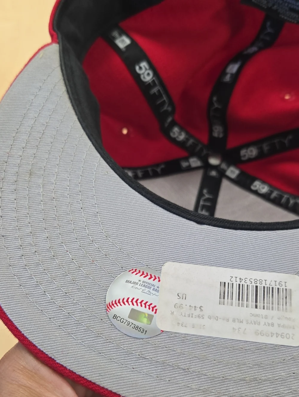 New Era Red Tampa Bay TB Fitted Cap